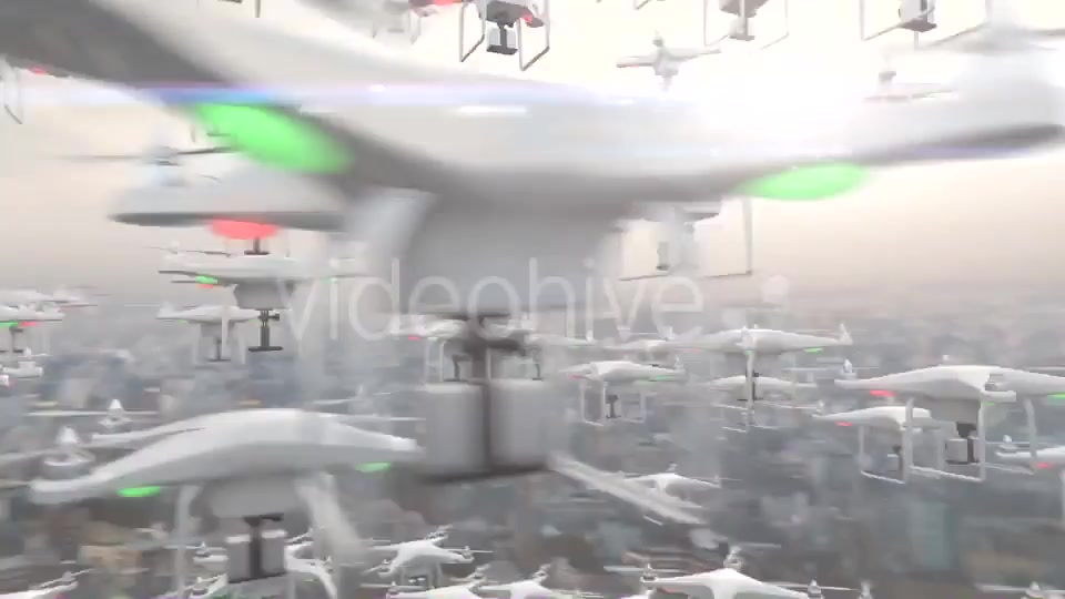 Flying Swarm of UAV Drones Videohive 12710618 Motion Graphics Image 6