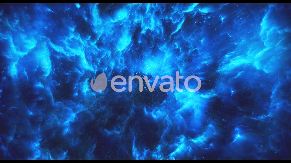 Flying Through Abstract Blue Colorful Nebula Tunnel in Boundless Space Videohive 22354147 Motion Graphics Image 9
