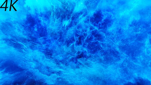 Flying Through Abstract Blue Colorful Space Nebula - Videohive 22129894 Download