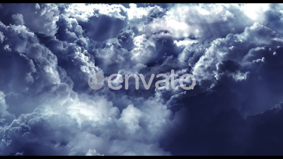 Flying Through Abstract Clouds with Light Rays Videohive 21658594 Motion Graphics Image 2