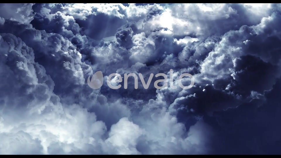 Flying Through Abstract Clouds with Light Rays Videohive 21658594 Motion Graphics Image 3