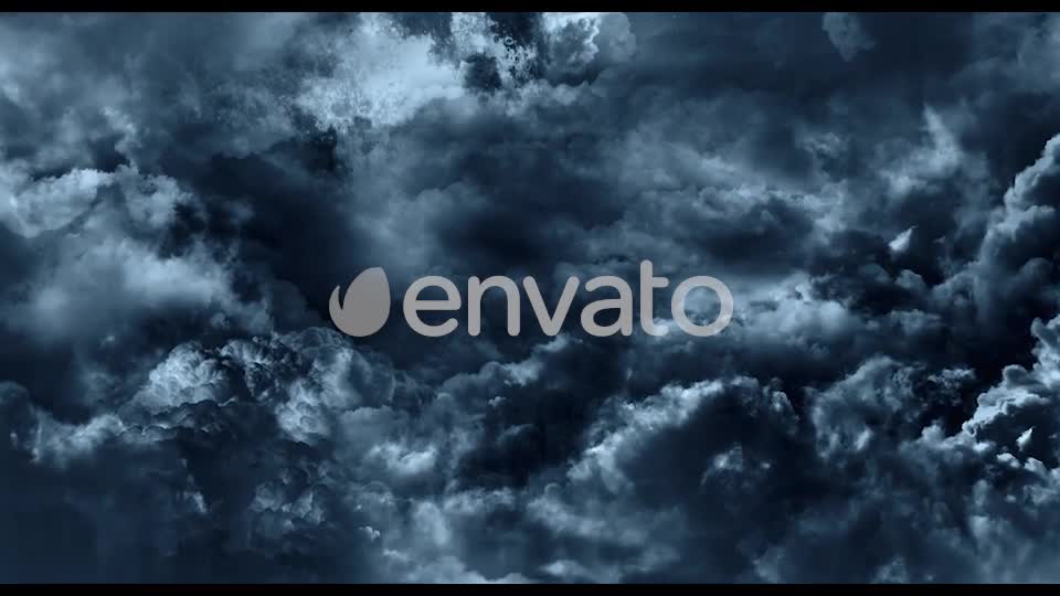 Flying Through Abstract Dark Clouds to Big Moon Videohive 22118544 Motion Graphics Image 1