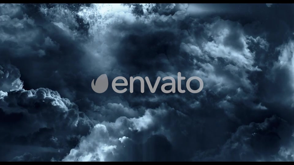 Flying Through Abstract Dark Clouds to Big Moon Videohive 22118544 Motion Graphics Image 7