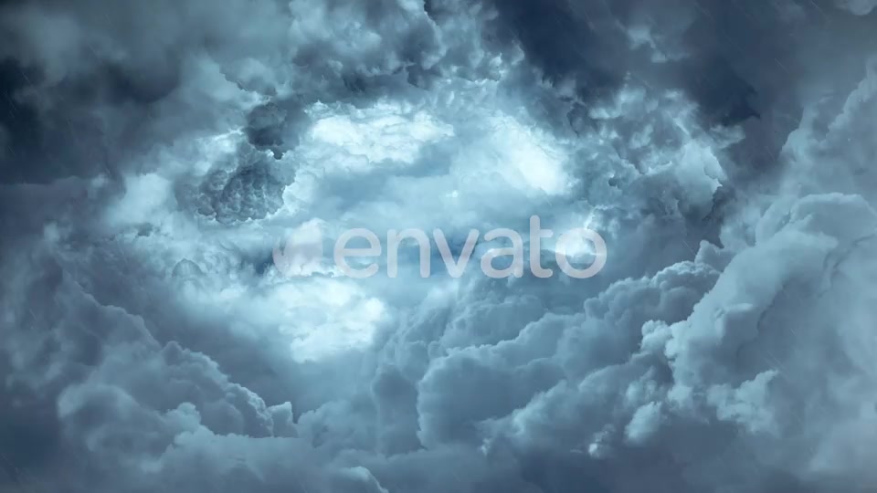 Flying Through Abstract Dark Night Thunder Clouds with Lightning Strikes Videohive 22416750 Motion Graphics Image 10