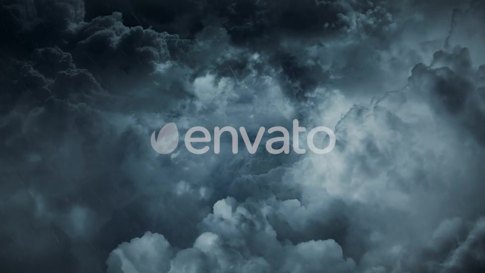 Flying Through Abstract Dark Night Thunder Clouds with Lightning Strikes Videohive 22416750 Motion Graphics Image 4