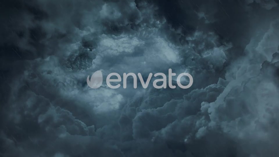 Flying Through Abstract Dark Night Thunder Clouds with Lightning Strikes Videohive 22416750 Motion Graphics Image 9