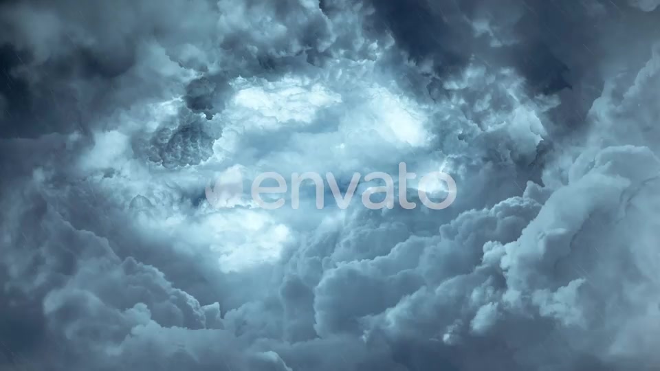 Flying Through Abstract Dark Night Thunder Clouds with Lightning Strikes Videohive 22430106 Motion Graphics Image 10