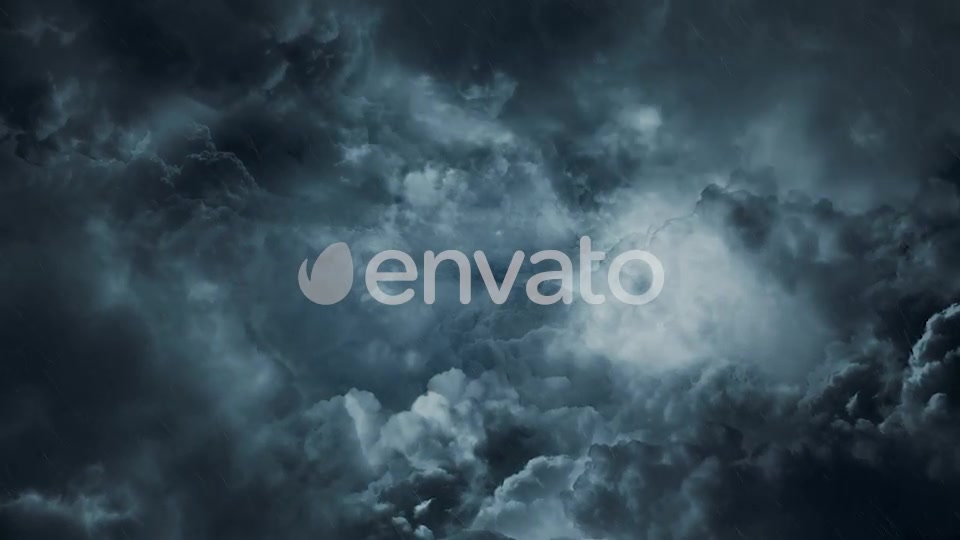 Flying Through Abstract Dark Night Thunder Clouds with Lightning Strikes Videohive 22430106 Motion Graphics Image 2