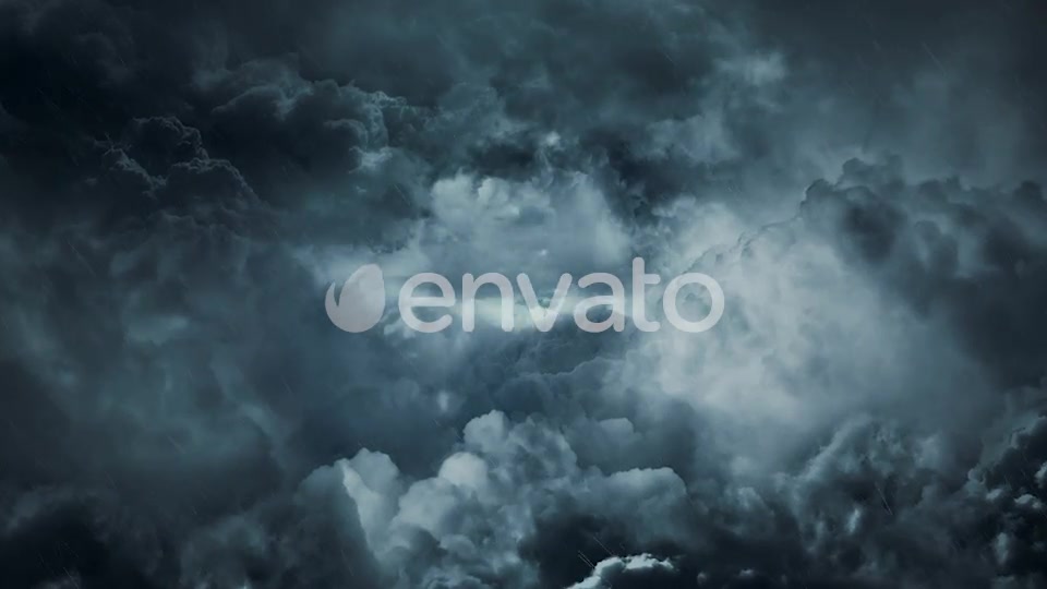 Flying Through Abstract Dark Night Thunder Clouds with Lightning Strikes Videohive 22430106 Motion Graphics Image 3