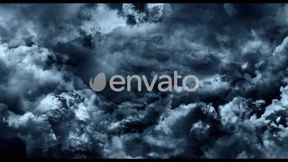 Flying Through Abstract Dark Night Thunder Clouds with Lightning Strikes Videohive 22229544 Motion Graphics Image 1