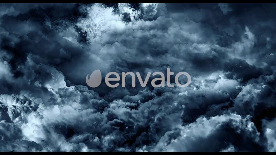 Flying Through Abstract Dark Night Thunder Clouds with Lightning Strikes Videohive 22229544 Motion Graphics Image 2