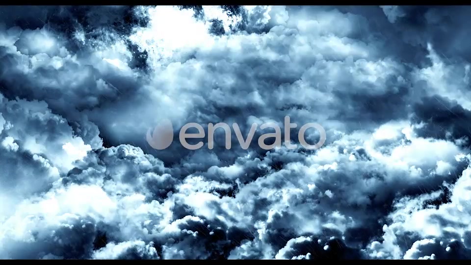 Flying Through Abstract Dark Night Thunder Clouds with Lightning Strikes Videohive 22229544 Motion Graphics Image 3