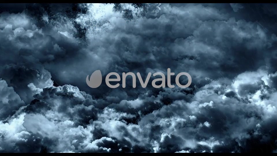 Flying Through Abstract Dark Night Thunder Clouds with Lightning Strikes Videohive 22229544 Motion Graphics Image 4