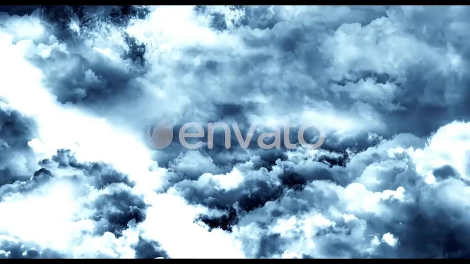 Flying Through Abstract Dark Night Thunder Clouds with Lightning Strikes Videohive 22229544 Motion Graphics Image 5