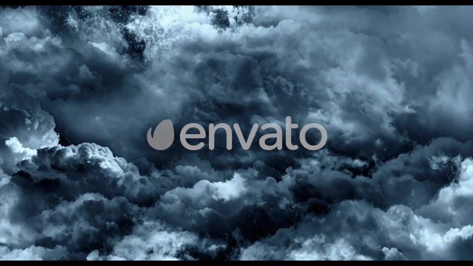 Flying Through Abstract Dark Night Thunder Clouds with Lightning Strikes Videohive 22229544 Motion Graphics Image 6