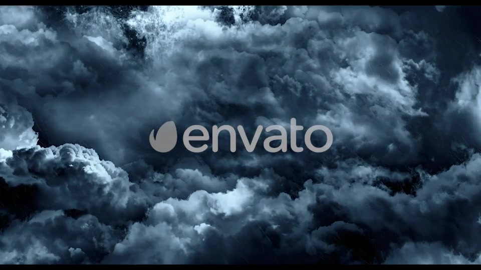 Flying Through Abstract Dark Night Thunder Clouds with Lightning Strikes Videohive 22229544 Motion Graphics Image 7