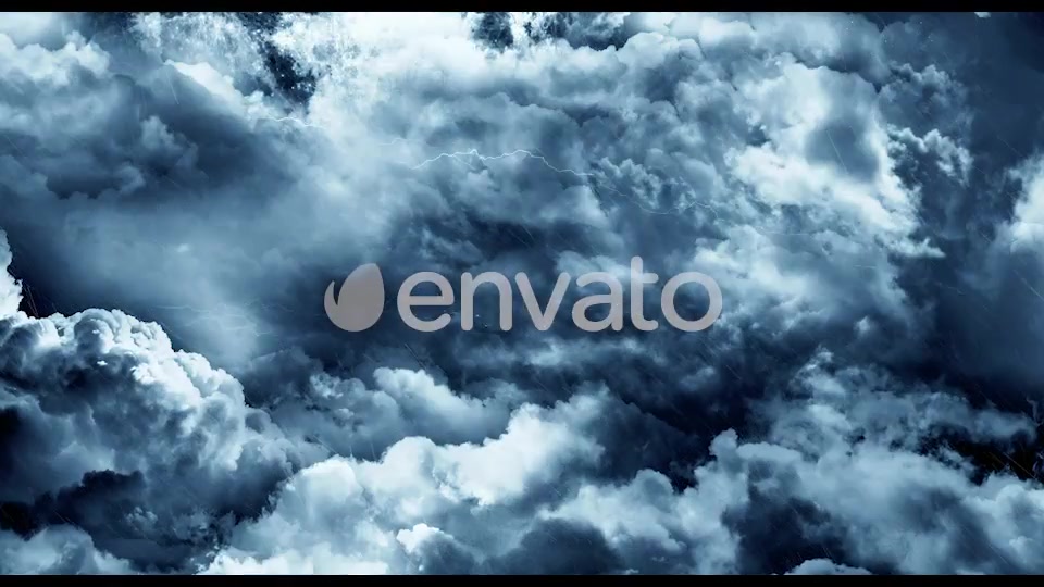 Flying Through Abstract Dark Night Thunder Clouds with Lightning Strikes Videohive 22229544 Motion Graphics Image 8