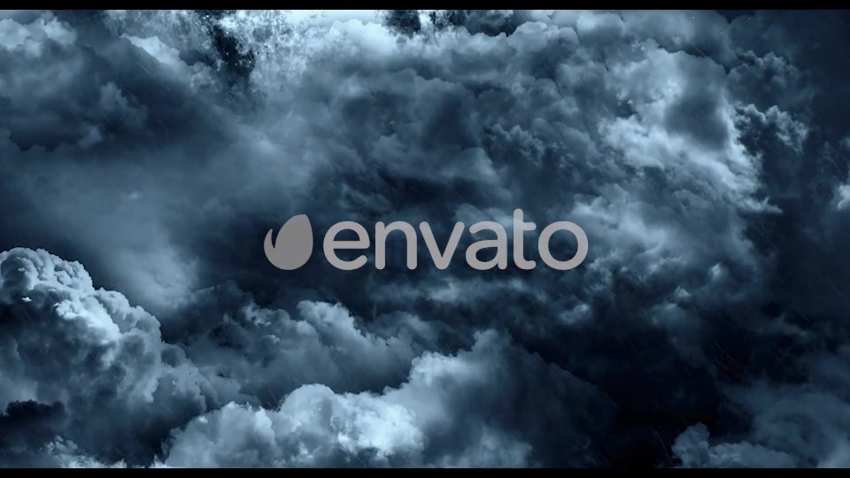 Flying Through Abstract Dark Night Thunder Clouds with Lightning Strikes Videohive 22229544 Motion Graphics Image 9