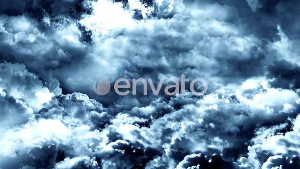 Flying Through Abstract Dark Night Thunder Clouds with Lightning Strikes Videohive 22263914 Motion Graphics Image 3