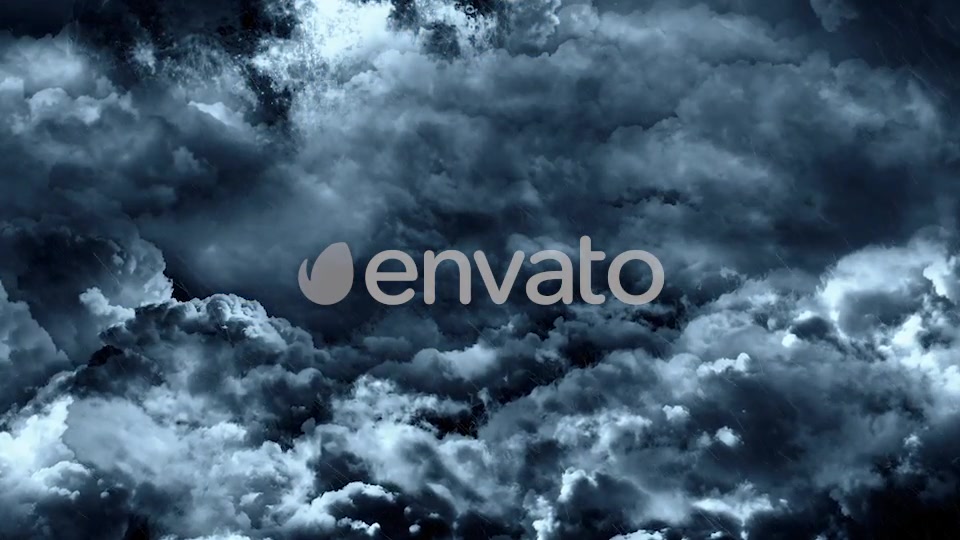 Flying Through Abstract Dark Night Thunder Clouds with Lightning Strikes Videohive 22263914 Motion Graphics Image 4