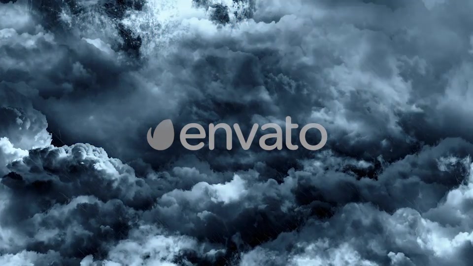 Flying Through Abstract Dark Night Thunder Clouds with Lightning Strikes Videohive 22263914 Motion Graphics Image 6