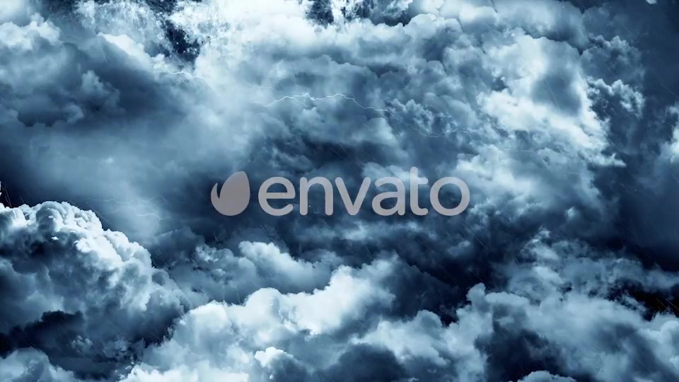 Flying Through Abstract Dark Night Thunder Clouds with Lightning Strikes Videohive 22263914 Motion Graphics Image 8
