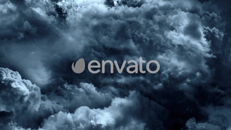 Flying Through Abstract Dark Night Thunder Clouds with Lightning Strikes Videohive 22263914 Motion Graphics Image 9
