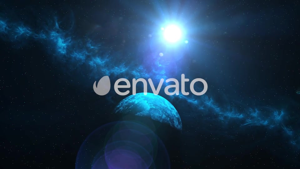 Flying Through Asteroids and Blue Planet to Space Nebula and Star Videohive 22724319 Motion Graphics Image 3