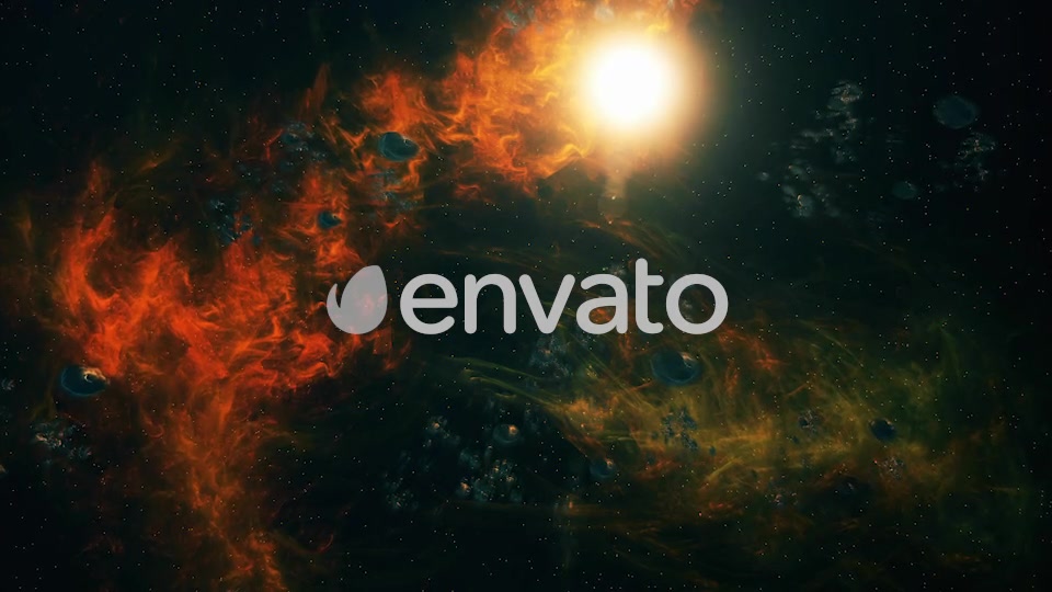 Flying Through Asteroids with Big Planet to Space Nebula and Star Videohive 22760545 Motion Graphics Image 6