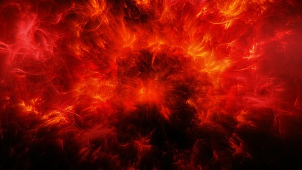Flying Through Bright Red Space Nebula - Download Videohive 23282458