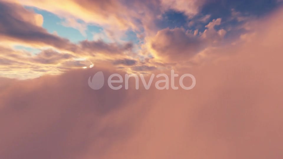 Flying Through Clouds Sunset 01 4K Videohive 23701777 Motion Graphics Image 4