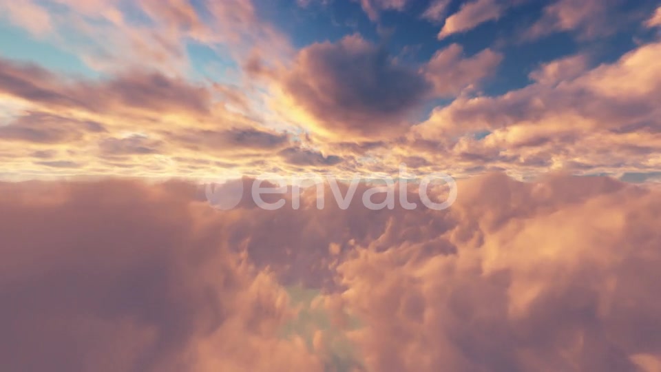 Flying Through Clouds Sunset 01 4K Videohive 23701777 Motion Graphics Image 6