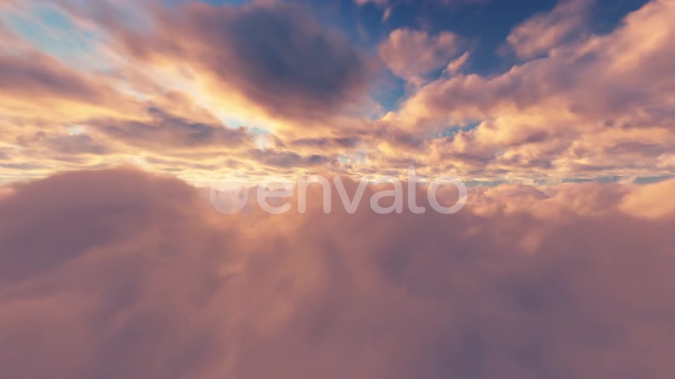 Flying Through Clouds Sunset 01 4K Videohive 23701777 Motion Graphics Image 8