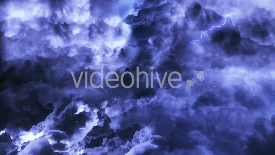 Flying Through Dark Night Thunder Clouds Videohive 20837125 Motion Graphics Image 1