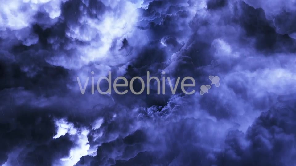 Flying Through Dark Night Thunder Clouds Videohive 20837125 Motion Graphics Image 2