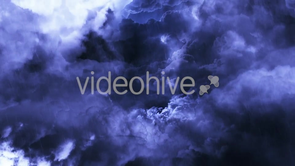 Flying Through Dark Night Thunder Clouds Videohive 20837125 Motion Graphics Image 3