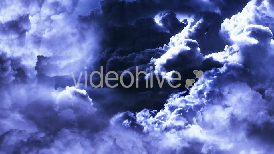 Flying Through Dark Night Thunder Clouds Videohive 20837125 Motion Graphics Image 8