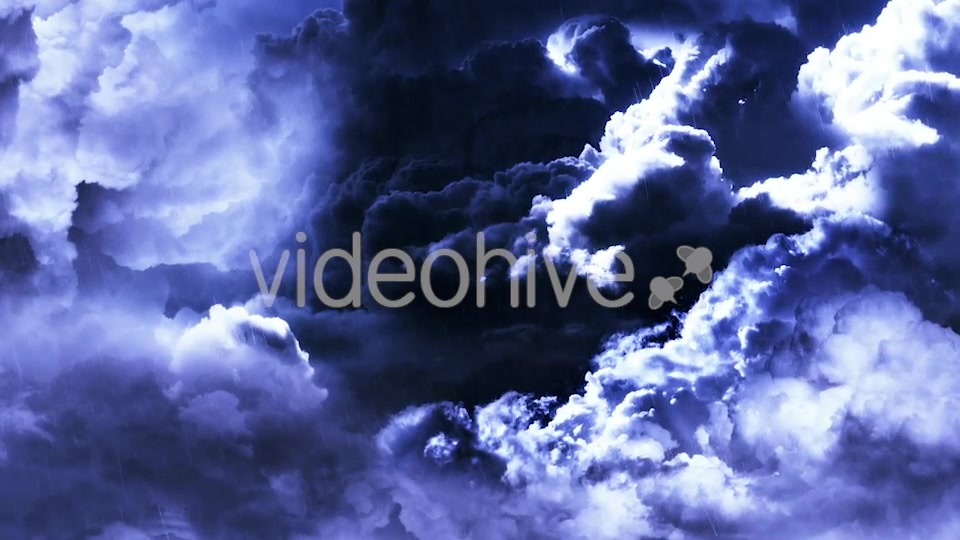 Flying Through Dark Night Thunder Clouds Videohive 20837125 Motion Graphics Image 9