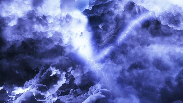 Flying Through Dark Night Thunder Clouds - Videohive 20837125 Download