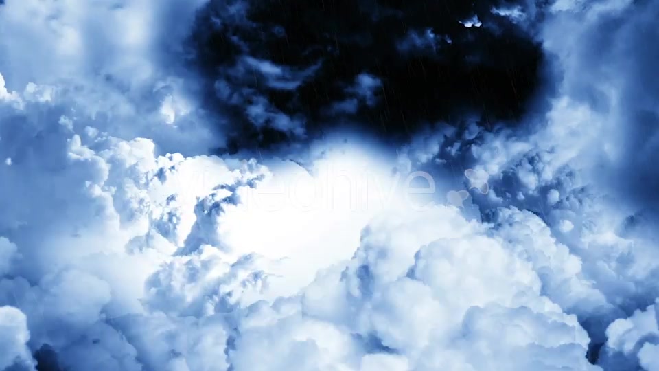 Flying Through Dark Night Thunder Clouds with Rain and Lightnings Videohive 21416514 Motion Graphics Image 10