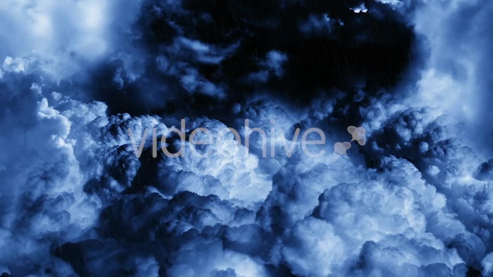 Flying Through Dark Night Thunder Clouds with Rain and Lightnings Videohive 21416514 Motion Graphics Image 11