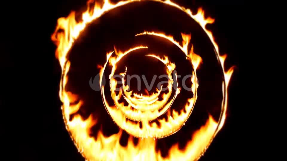 Flying Through Fire Circle Tunnel Background Loop Videohive 21518675 Motion Graphics Image 1