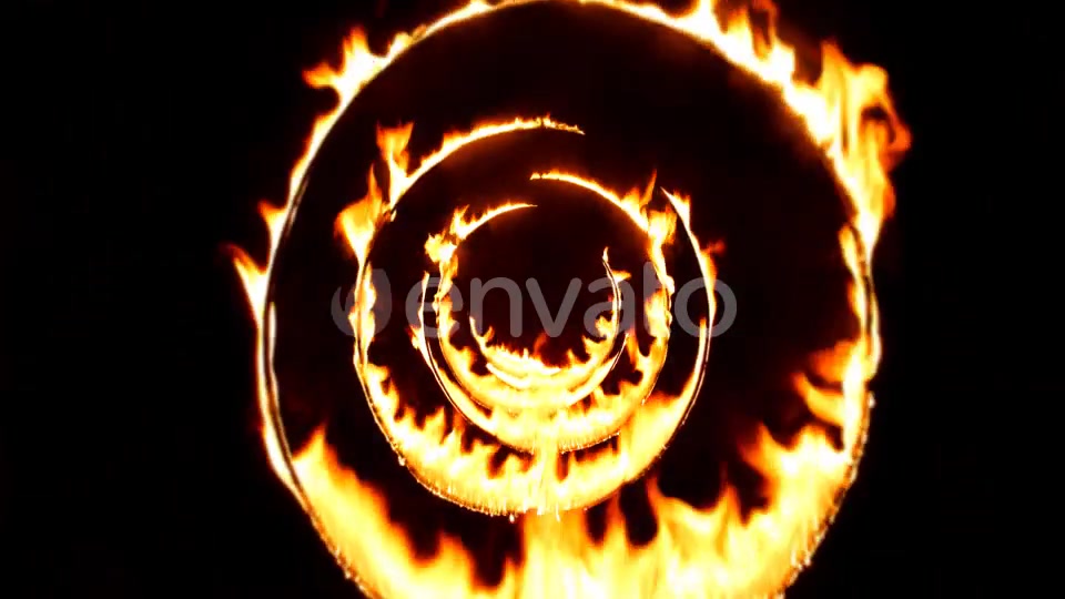 Flying Through Fire Circle Tunnel Background Loop Videohive 21518675 Motion Graphics Image 5