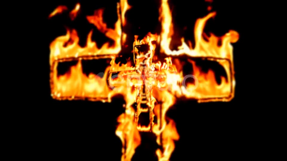 Flying Through Fire Cross Tunnel Background Loop Videohive 21527553 ...