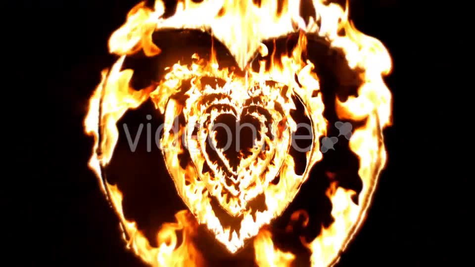 Flying Through Fire Hearts Tunnel Background Loop Videohive 21475537 Motion Graphics Image 2