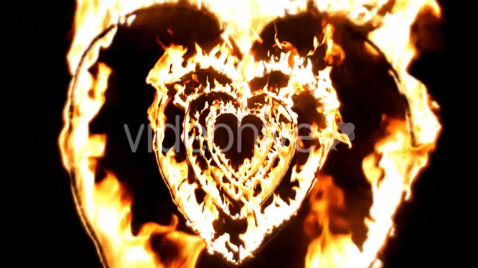 Flying Through Fire Hearts Tunnel Background Loop Videohive 21475537 Motion Graphics Image 4