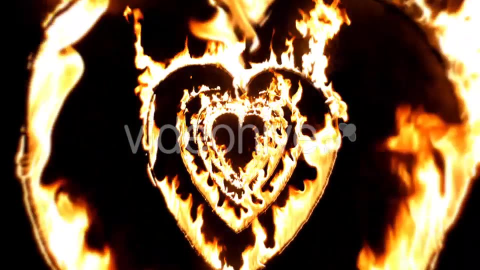 Flying Through Fire Hearts Tunnel Background Loop Videohive 21475537 Motion Graphics Image 6