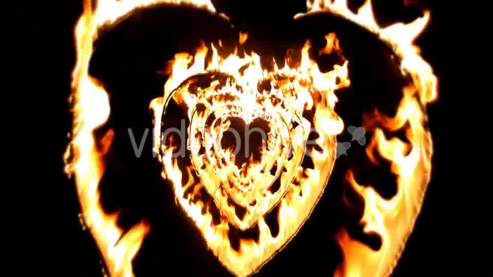 Flying Through Fire Hearts Tunnel Background Loop Videohive 21475537 Motion Graphics Image 9
