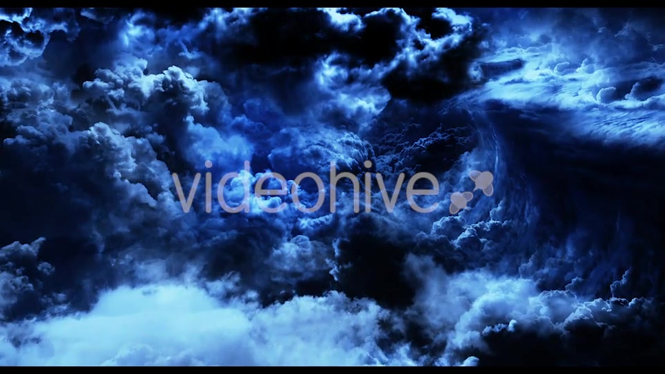 Flying Through Mysterious Dark Night Thunder Clouds Videohive 21523467 Motion Graphics Image 3