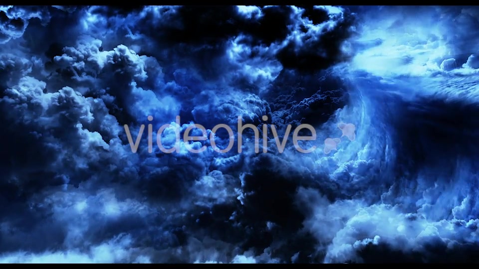 Flying Through Mysterious Dark Night Thunder Clouds Videohive 21523467 Motion Graphics Image 4